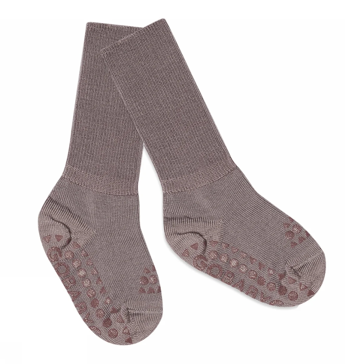 Skridsikre Strømper Merinould - Dark Purple Dove - Billede 2