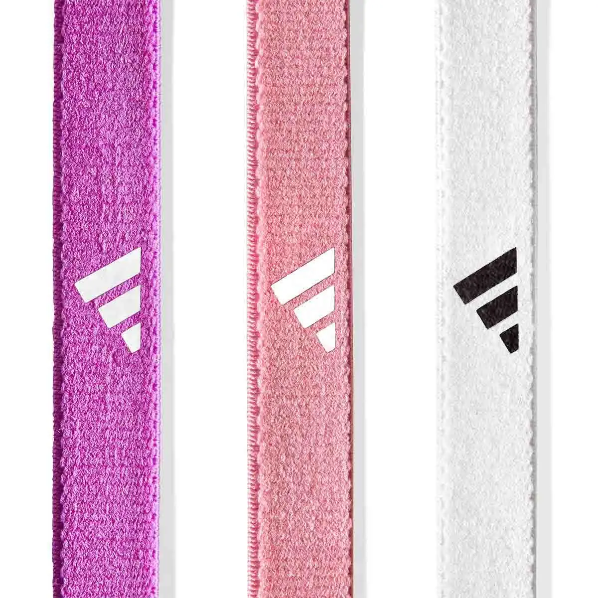 Adidas hårbånd til børn | Sæt med 3 stk. – Hvid/Pink/Lilla - Billede 4