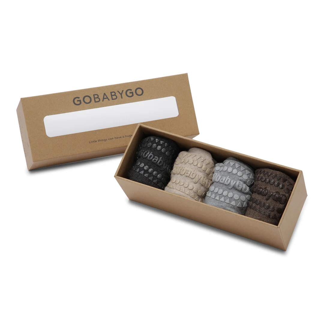 Combo Box 4-pak Merinould - Dark Grey Melange, Sand, Grey Melange, Brown Melange - Billede 2