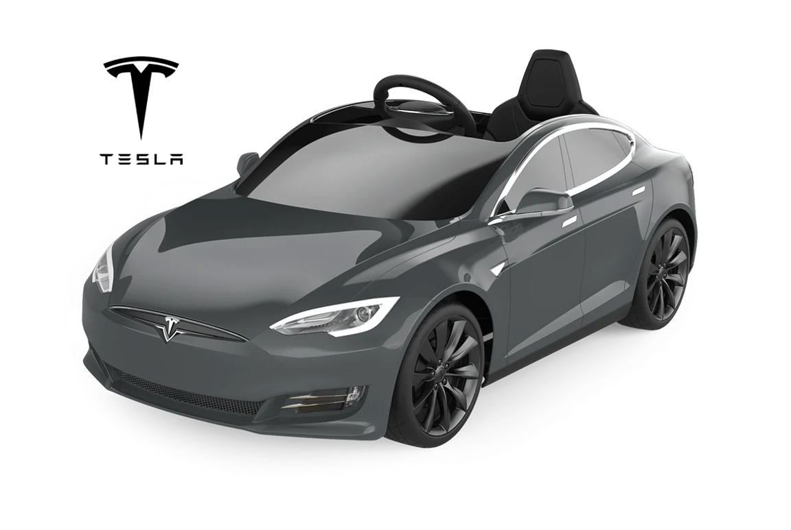 Tesla Model S elbil til børn, Long Range, Midnight Silver Metallic – DEMO