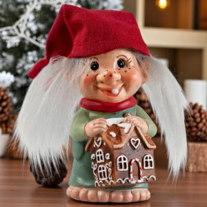 Nisse Troldedreng Med Honningkagehus – Ole (10cm)